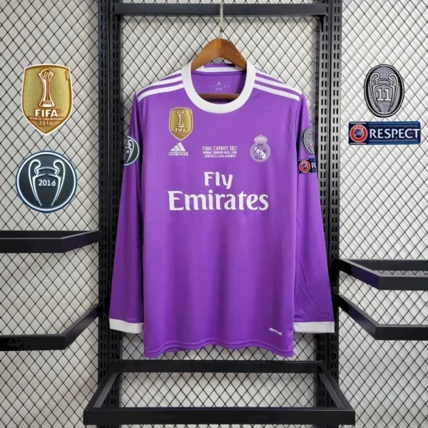 16/17 Real Madrid Away UCL Final Long Sleeve Jersey